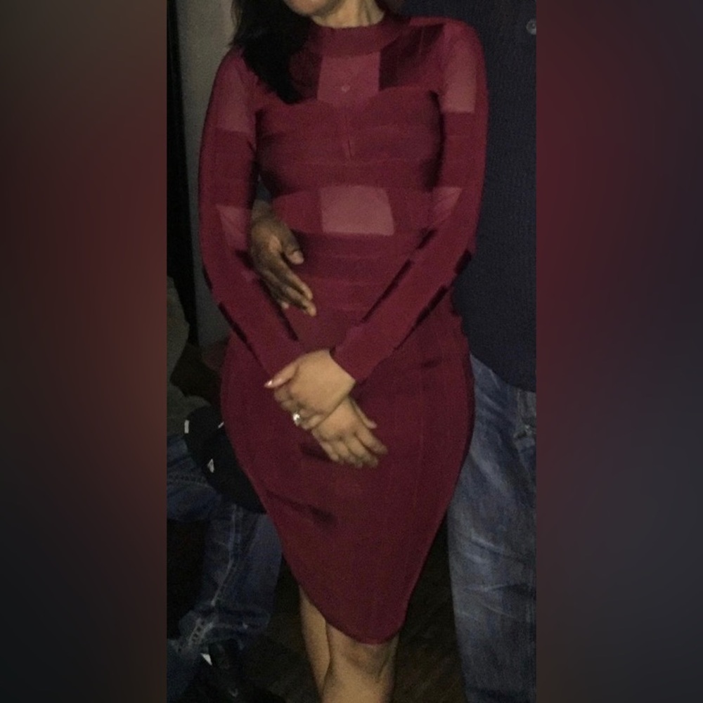 House of CB London red bandage dress